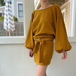 Open-Back Sweater Dress